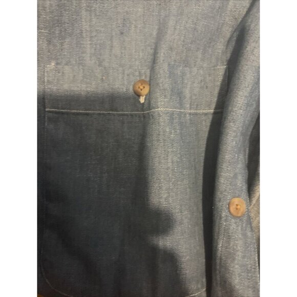 Bob Mackie Custom made Denim Button up Shirt Mens NWOT Rare - Picture 9 of 10